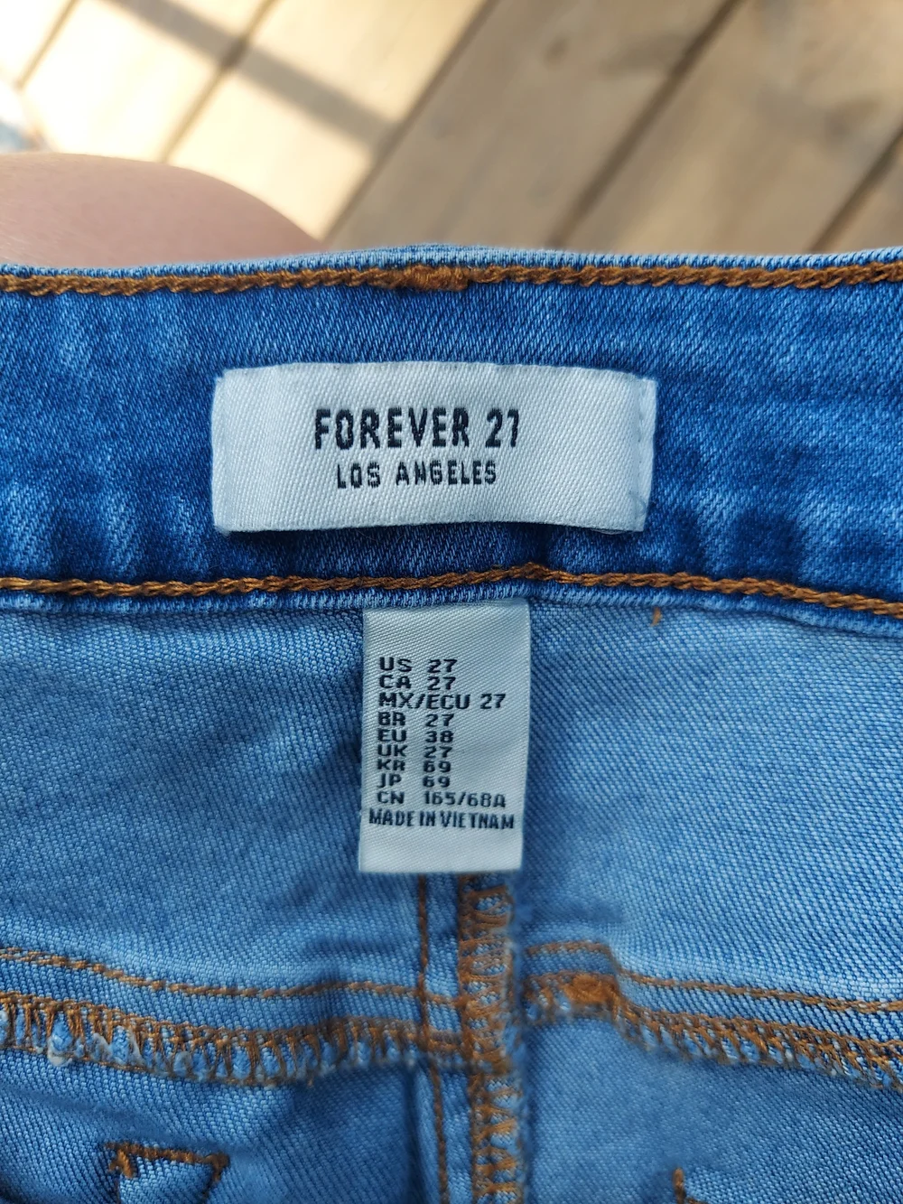 Forever 21 Cuffed Hem Medium Denim Shorts